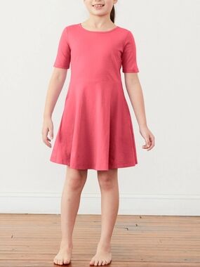 Summer Dress Pink Girls Size 10/12 Stretchy Soft Material Party Ready